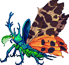 blue green tiger moth