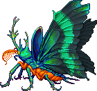 Emerald Swallowtail IBlue Orange IGreen