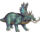 Ice Blue Dorsal Stripe Small Agujaceratops